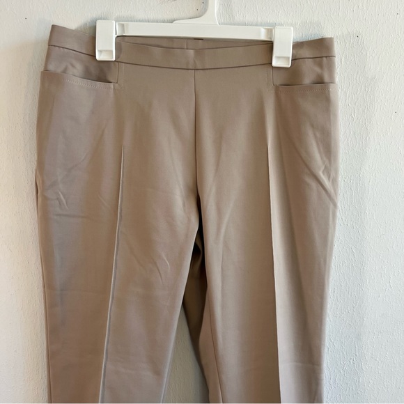 Akris Punto Pants Franca Mid-Rise Crop Pants Light Brown (Khaki/Tan) Sz 12 NWT - Picture 5 of 16